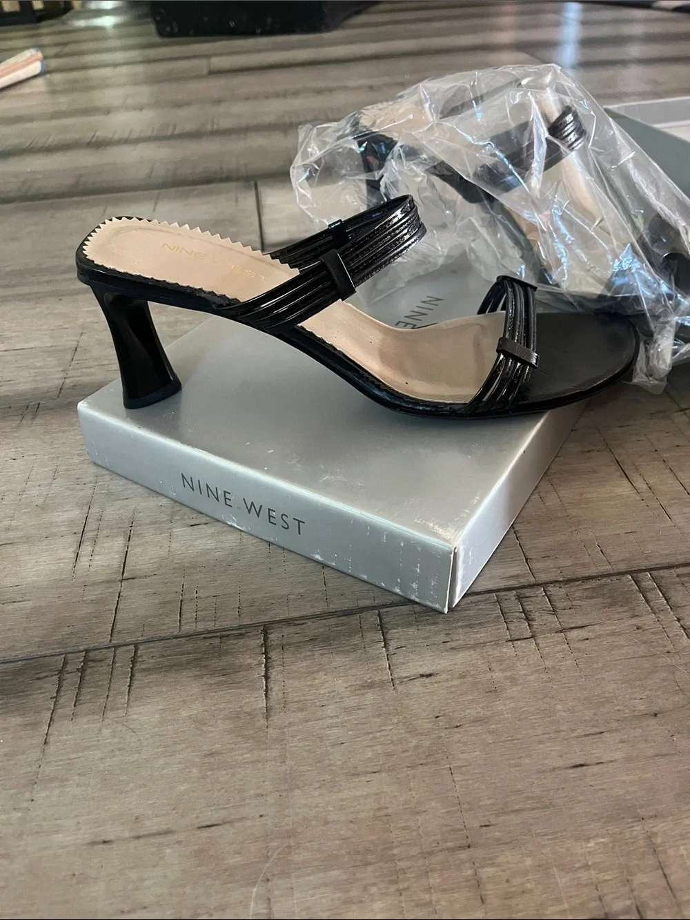 Nine West Black Dress Sandal in Box